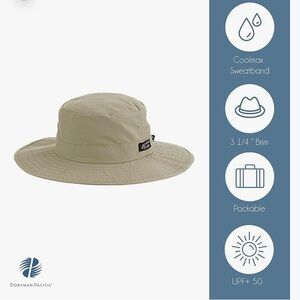 DHC Outdoor Men’s 1 Piece Big Brim Boonie Hat with Nylon Chin Cord